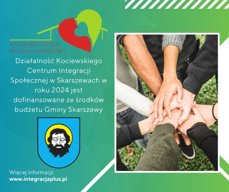 Ten obrazek może przedstawiać informacje nt. Kociewskiego centrum integracji społecznej